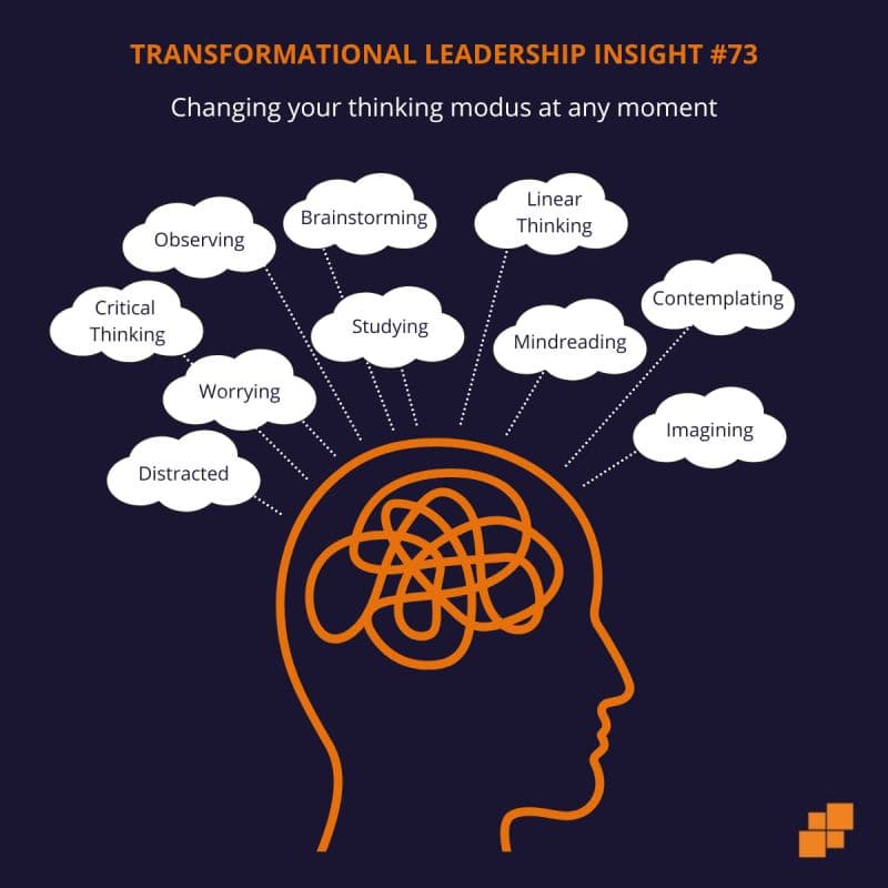 Changing your thinking modus at any moment