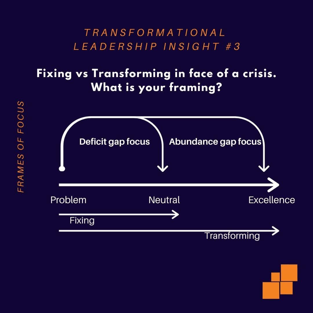 Fixing vs. Transforming in face of a crisis. What is your framing?