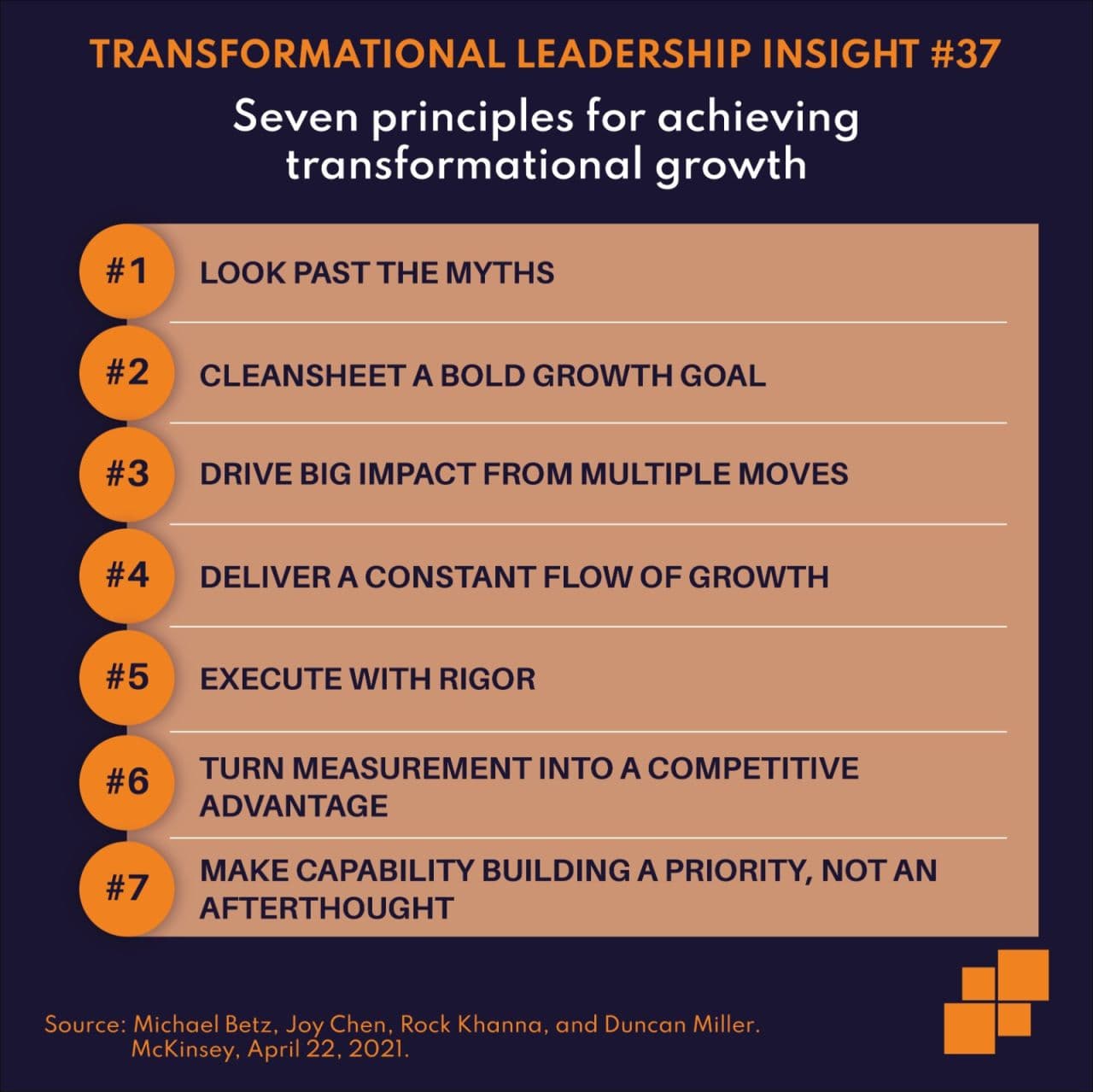 Seven Principles for Achieving Tranformational Growth