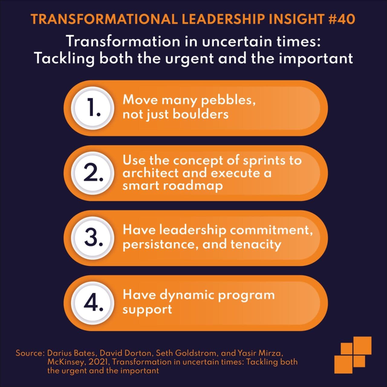 Tranformation in Uncertain Times: Tackling Both The Urgent and The Important